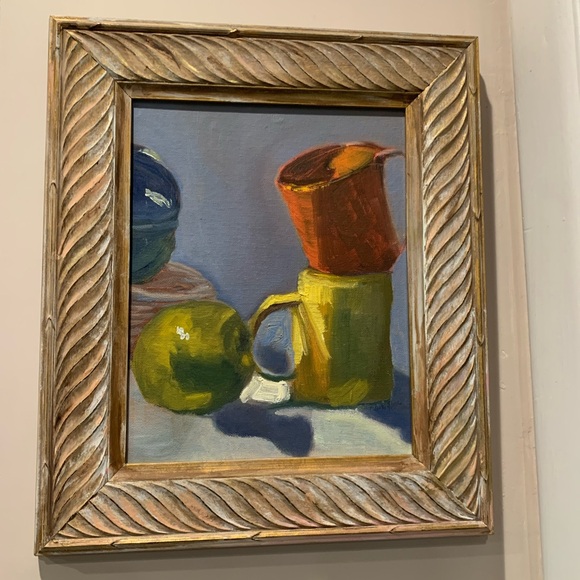 Vibrant Still Life Original Painting Framed Art